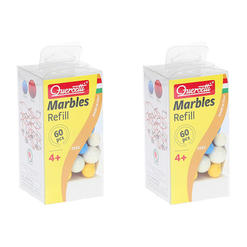 2x 60pc Quercetti Marbles Refill Educational Toy 1.4cm & 1.9cm 4y+