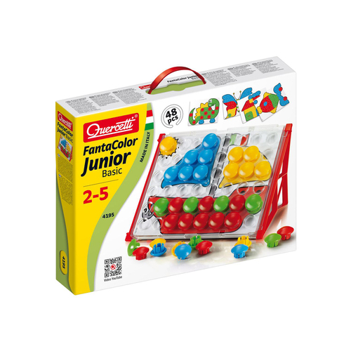 48pc Quercetti Fanta Color Junior Basic Peg Board Toy 2-5y