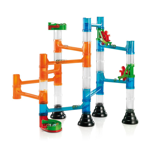 45pc Quercetti Migoga Transparent Clear Marble Run Educational Toy 4-10y