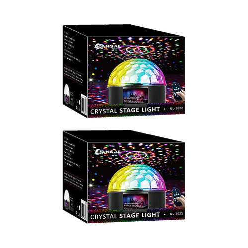 2PK Sansai USB Powered Portable LED Crystal Party Stage Light