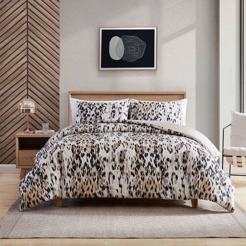 Kenneth Cole King Leopard Print Cotton Quilt Cover Bedding Set