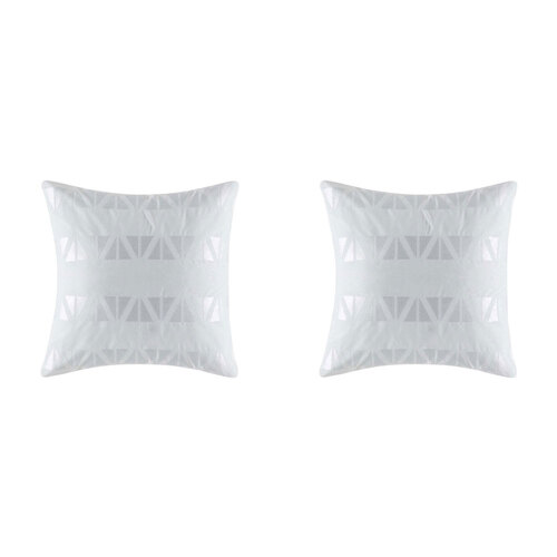 2PK Kas Australia Zuma Euro Throw Pillowcase 65x65cm - White