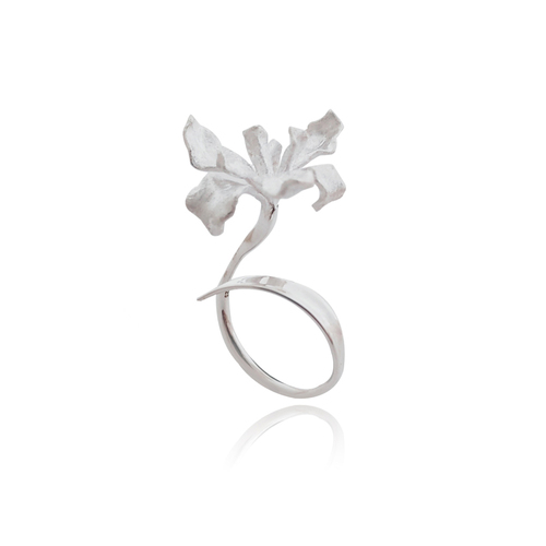 Culturesse Bloom Artisan Adjustable 3.5cm Open Ring - Silver