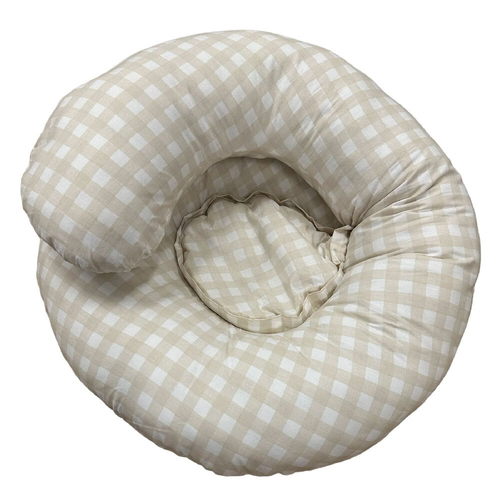 Baby Studio Soft Maternity Body Pillow Gingham - Beige