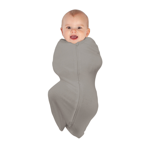 Baby Studio Swaddle Pouch Organic Cotton 1.0 Tog Warm Grey Size 0-3m Small