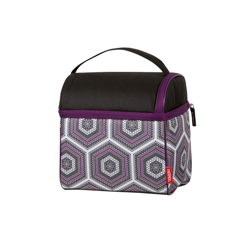 Thermos Raya Double Pack-In Lunch Bag Purple Hexagon