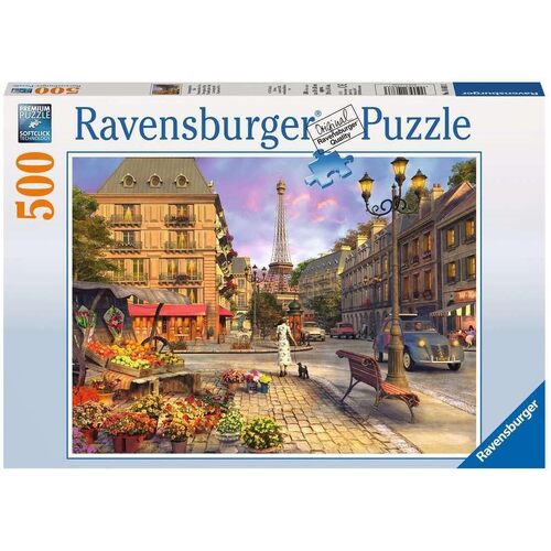 500pc Ravensburger A Walk Through Paris Family Jigsaw Puzzle 49x36cm