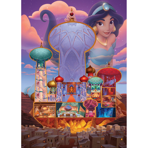 1000pc Ravensburger Disney Castles: Jasmin Jigsaw Puzzle 