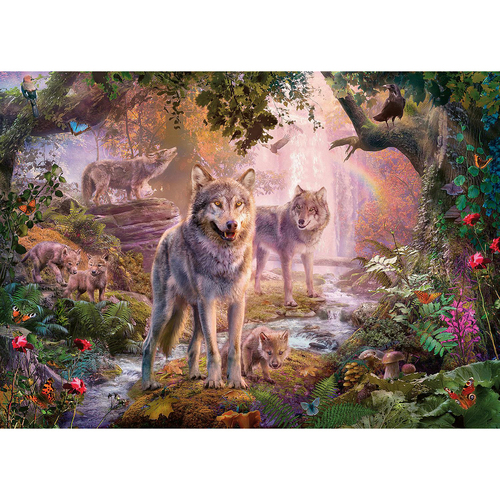 1000pc Ravensburger Summer Wolves Jigsaw Puzzle Adults