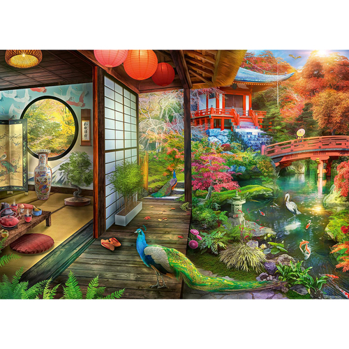 1000pc Ravensburger Japanese Garden Teahouse Jigsaw Puzzle Set Adults