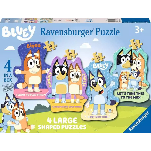 Ravensburger Bluey Let's Do This Shaped Jigsaw Puzzle Set 4y+