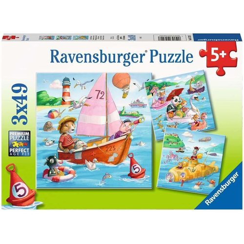 3x49 Piece Ravensburger Fun on the Water Jigsaw Puzzle 5+