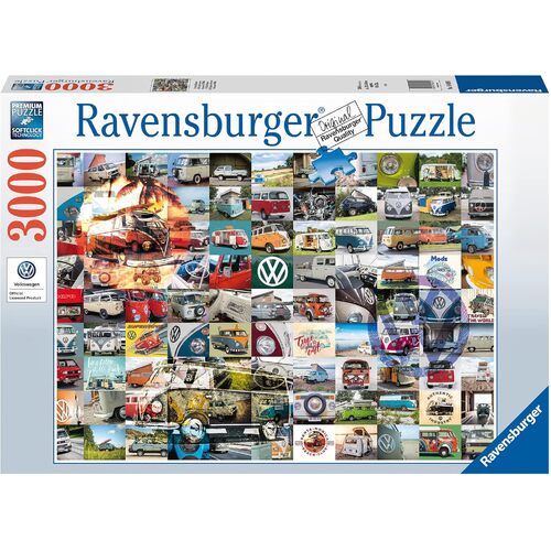 3000pc Ravensburger 99 VW Bulli Moments Family Jigsaw Puzzle