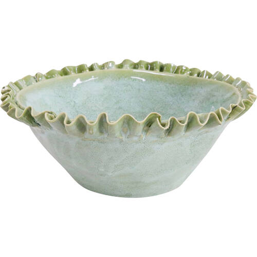 LVD Ceramic Farmhouse Bowl Home Decor 32cm French Green