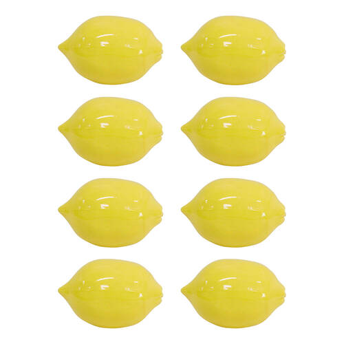 8PK LVD Ceramic Lemon Sculpture Home Decor Medium 10cm Yellow