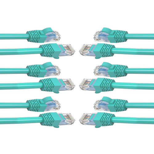 6PK Cruxtec 0.5m CAT6 Network Cable - Green