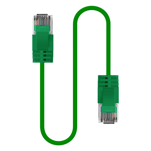 Cruxtec Ultra-Thin CAT6A U/UTP Ethernet Cable 10m - Green