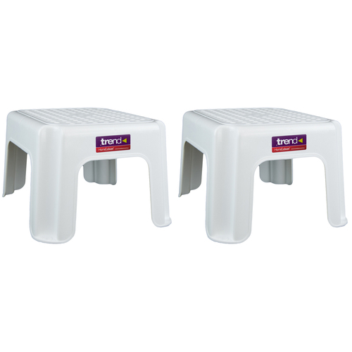 2PK Homeleisure Plastic Bathroom/Shower Caddy White 