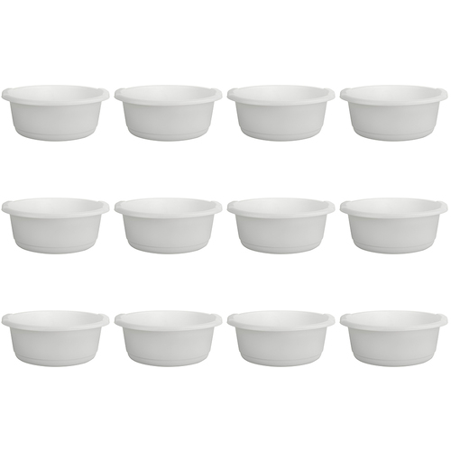 12PK Homeleisure Basin Round 6L White Laundry Cleaning 