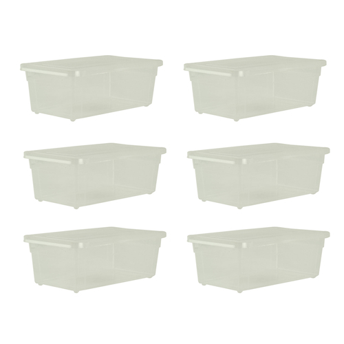 6PK Homeleisure SM Shoe Box Clear Storage Kitchen Cooking 