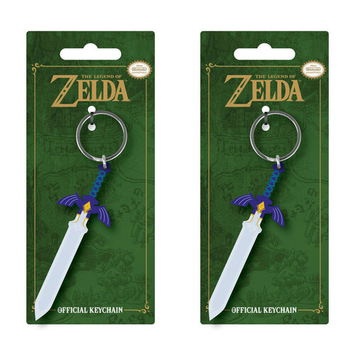 2PK The Legend of Zelda Master Sword Soft Rubber PVC Collectable Keyring