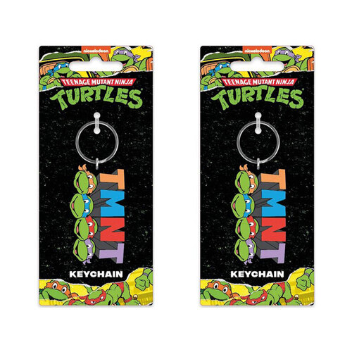 2PK Teenage Mutant Ninja Turtles Classic Soft Rubber PVC Collectable Keyring