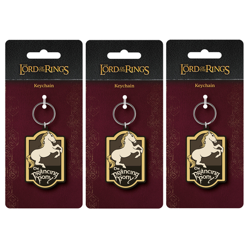 3PK Lord Of The Rings PVC Keyring - The Prancing Pony