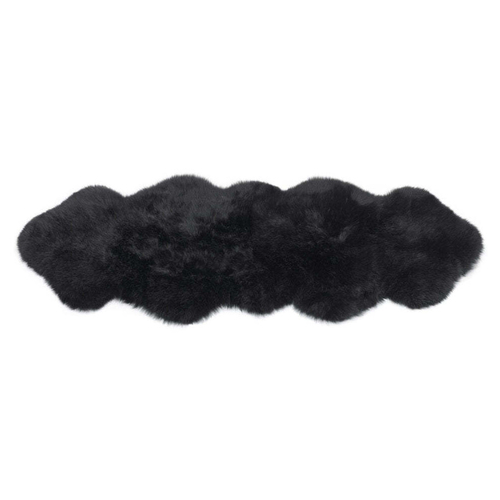 Auskin The Gulgong Sheepskin Double Rug Home/Room Decor - Black