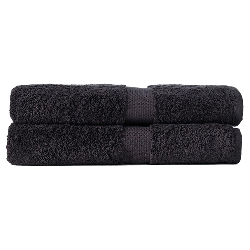 2pc Canningvale Royal Splendour Bath Sheet Set Black