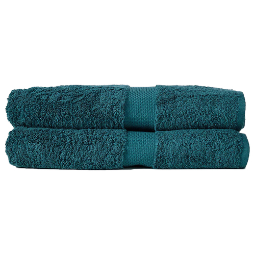 2pc Canningvale Royal Splendour Bath Sheet Set Azzurrite Teal