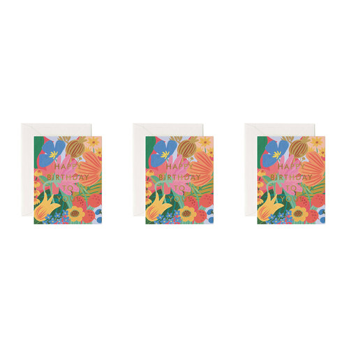 3PK Rifle Paper Co Single Card w/ Envelope Sicily Birthday 11x14cm