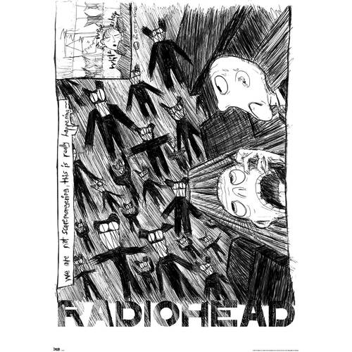 Impact Merch Radiohead Scribble Poster Wall Decor 91x61cm