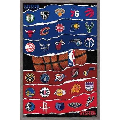 NBA League Logos 21 Poster Wall Decor Display 91x61cm