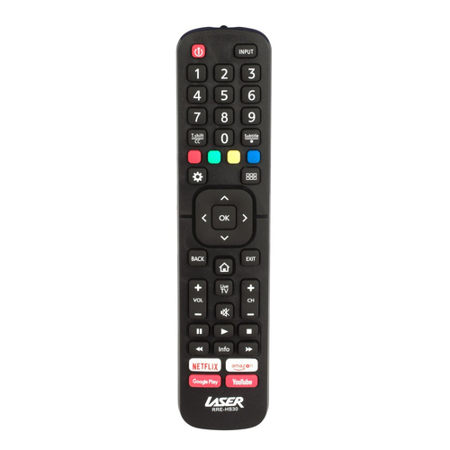 Laser Universal Remote Control Replacement For Hisense Smart TV Black