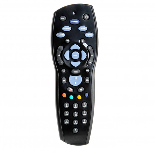 Laser Code-Free Replacement Battery Operated Remote For Foxtel iQ - Black