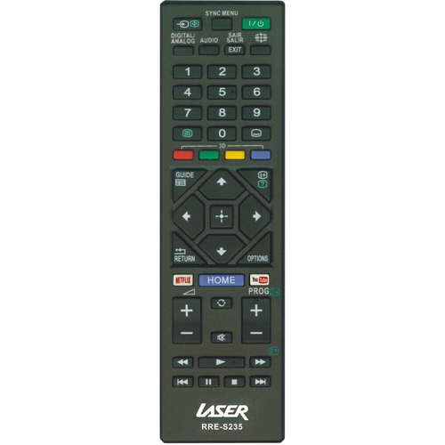 Laser Universal Replacement Remote Control For Sony TV - Black