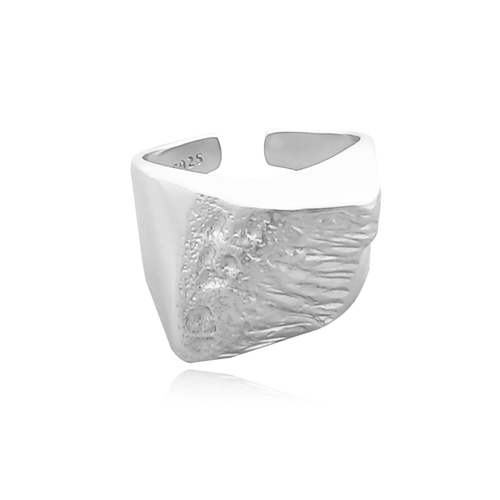 Culturesse Blyana Bold Status Adjustable 2cm Open Ring - Silver