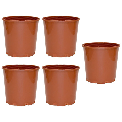 5PK Homeleisure Reko Pot 175mm Terracotta Outdoor Garden 