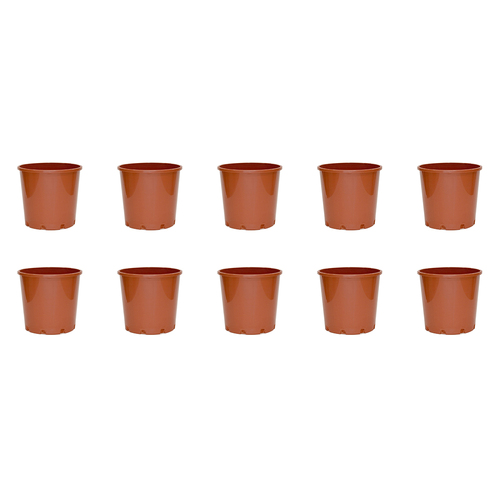 10PK Homeleisure Reko Pot SlimLine 200mm Terracotta Garden 