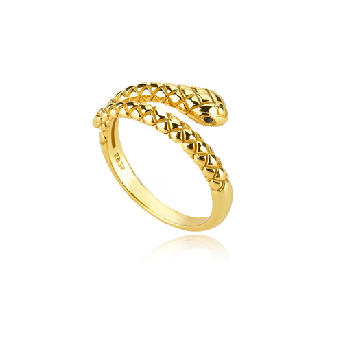 Culturesse Tatum Adjustable 1.9cm Open Ring - Gold Vermeil