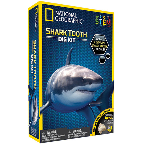 National Geographic Shark Tooth Dig Kit Kids Activity Toy 8+