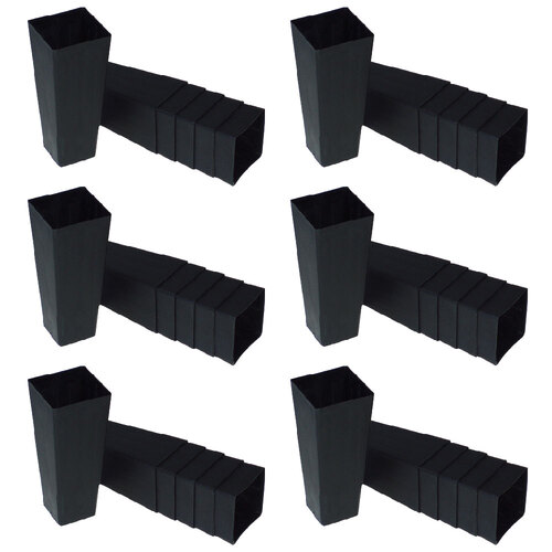 36pc Homeleisure Reko Square Tube 50mm Black Garden 