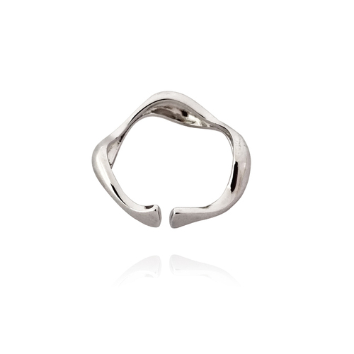 Culturesse Renew Solid Sterling Adjustable 2cm Ring - Silver