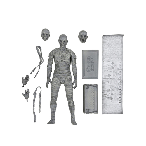 Neca Mummy Ultimate Universal Monsters 7'' Figure Black & White 17+