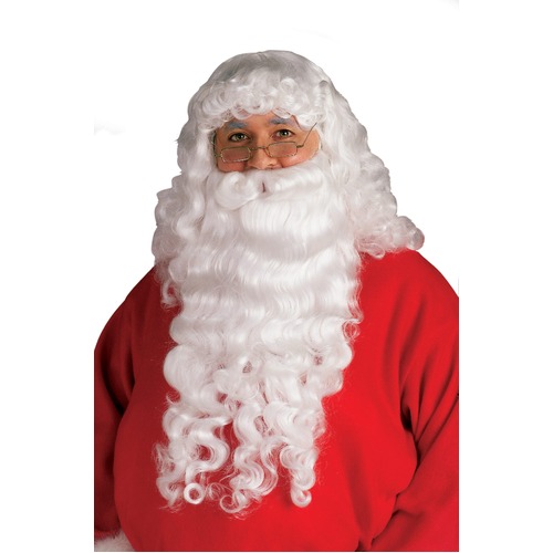 Santa Plush Beard & Wig Set Adult Christmas Costume