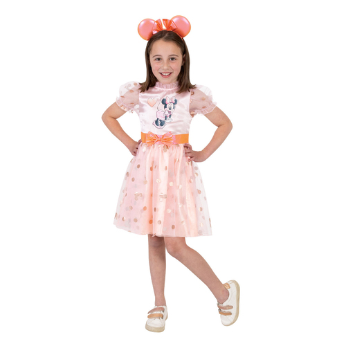 Disney Minnie Mouse Rose Gold Deluxe Costume Party Dress-Up - Size 4-6y