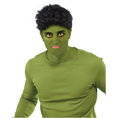 Marvel Hulk Wig Adult Short Hair Dress Up Costume Black