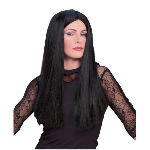 Rubies Morticia Wig Adult 6461 Black Hair Headwear