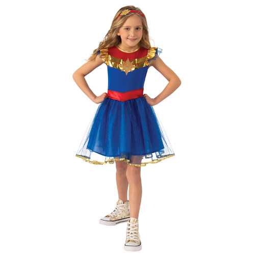 Marvel Captain Marvel Tutu Dress Kids Dress Up Costume- Size 4-6