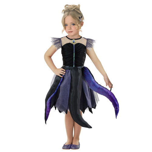 Disney Ursula Deluxe Girls Dress Up Costume - Size 3-5y